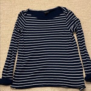 Club Monaco Navy/White L/S heavy weight T - size Large